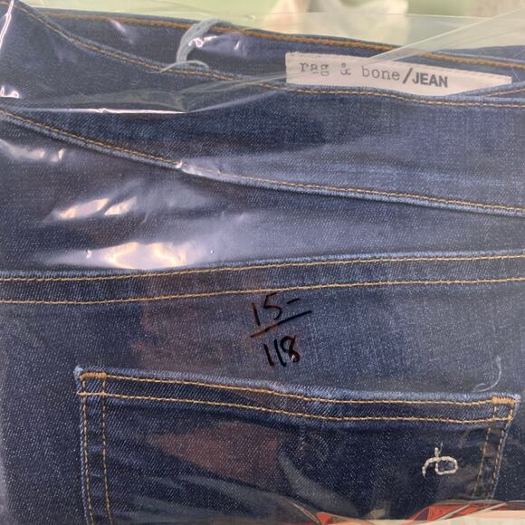Rag & Bone Womens Blue Denim 10inch ankle Skinny Leg‎ Jeans Size 32 - Picture 12 of 12